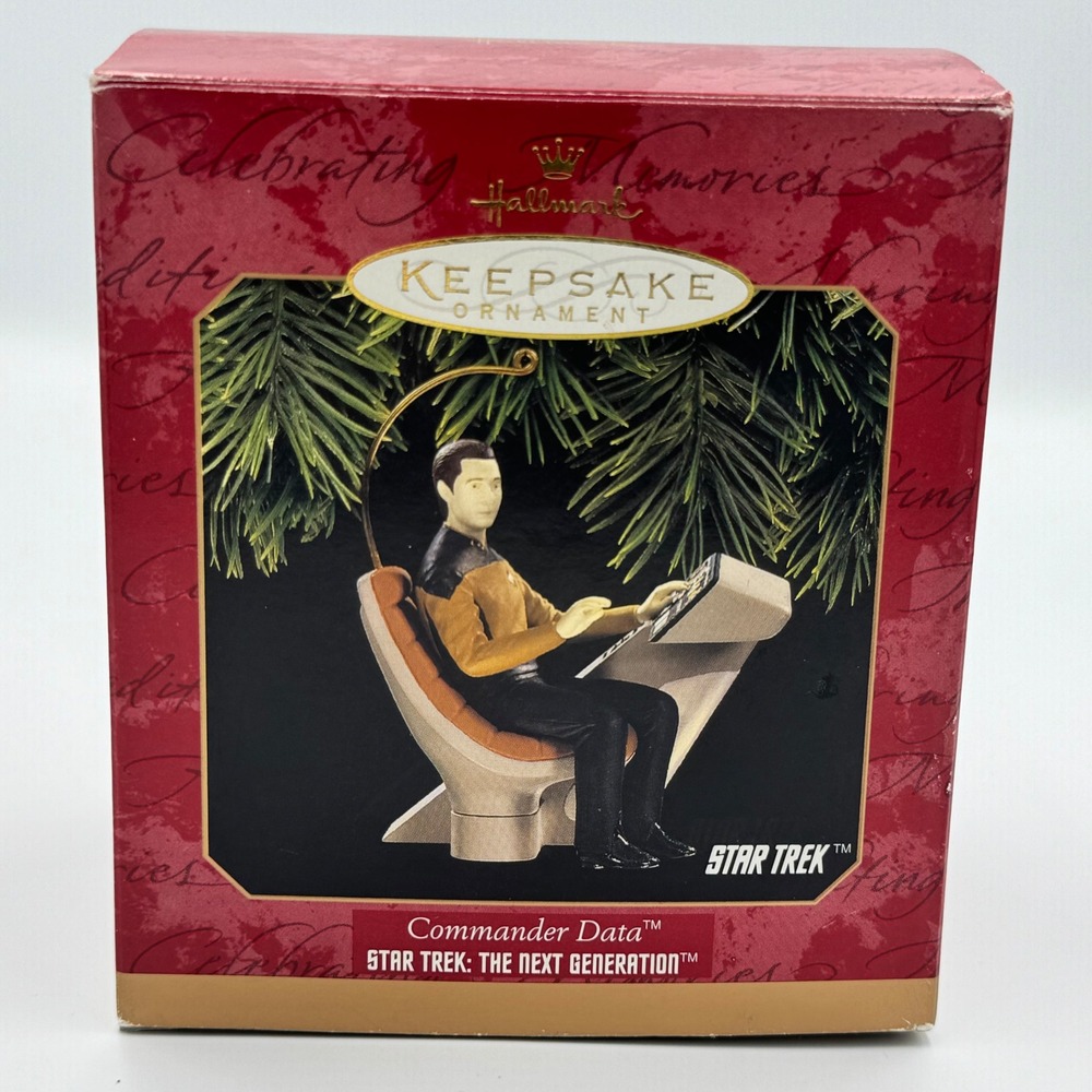 Hallmark Commander Data Star Trek TNG Keepsake Ornament 1997 Box
